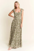 Jade By Jane Ruffle Sleeve Tiered Maxi Dress product image