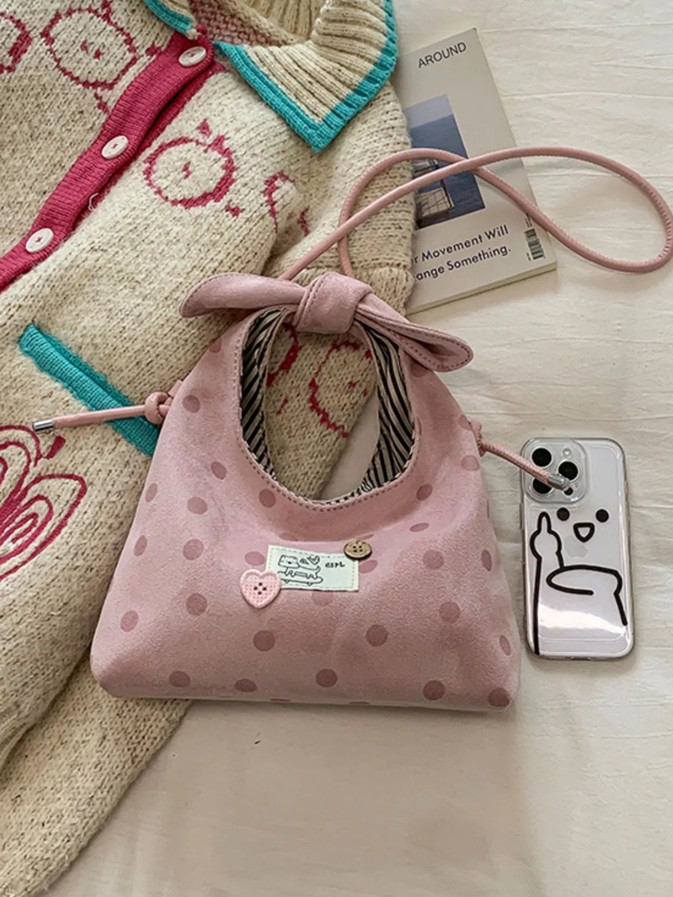 Polka Dot Bowknot Handbag product image