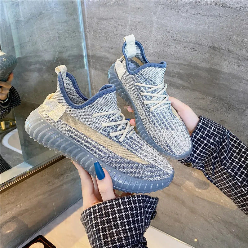 Mesh Lace-Up Platform Athletic Shoes product image