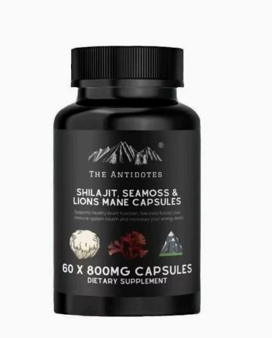 Shilajit and Sea Moss Supplement Capsules – 60 Count product image by VitalHarbour