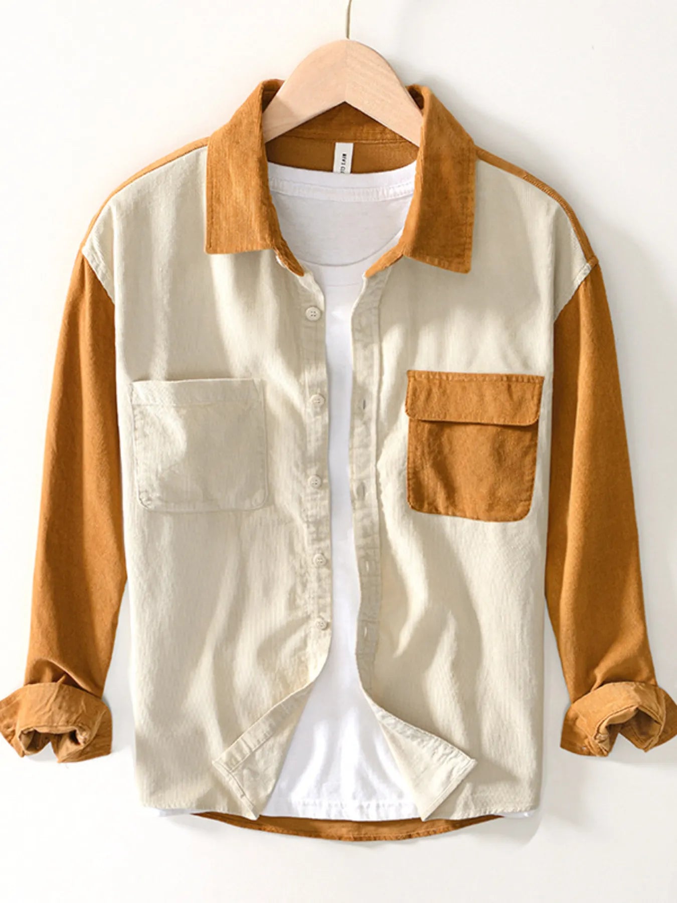 Men's Color Block Button Up Shirt product image