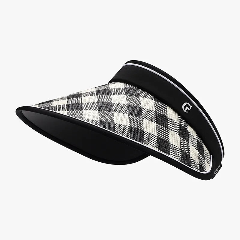 Plaid Natural Grass Adjustable Sun Hat product image