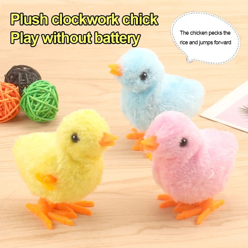 1pcs Cute Wind Up Chick Plush Animals Toy Kids Boy Girl Stuffed Animals Chick Clockwork Walking Toys Children Fun Gifts produ