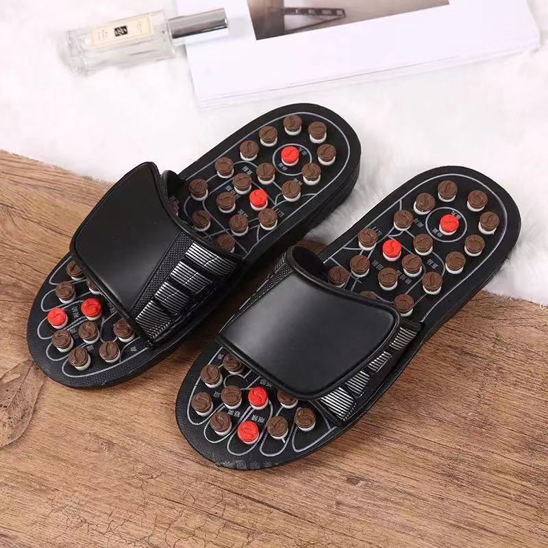 Massage slippers with round dots rotating for health care massage slippers for acupoint health care and foot wellness product