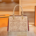 Embroidered Leather Top Handle Handbag product image