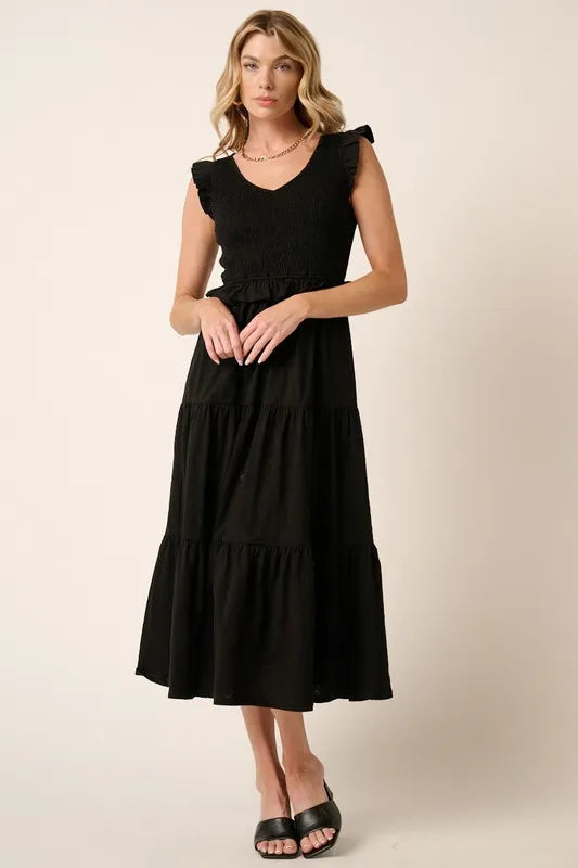 Mittoshop Smocked Ruffled Tiered Midi Dress product image