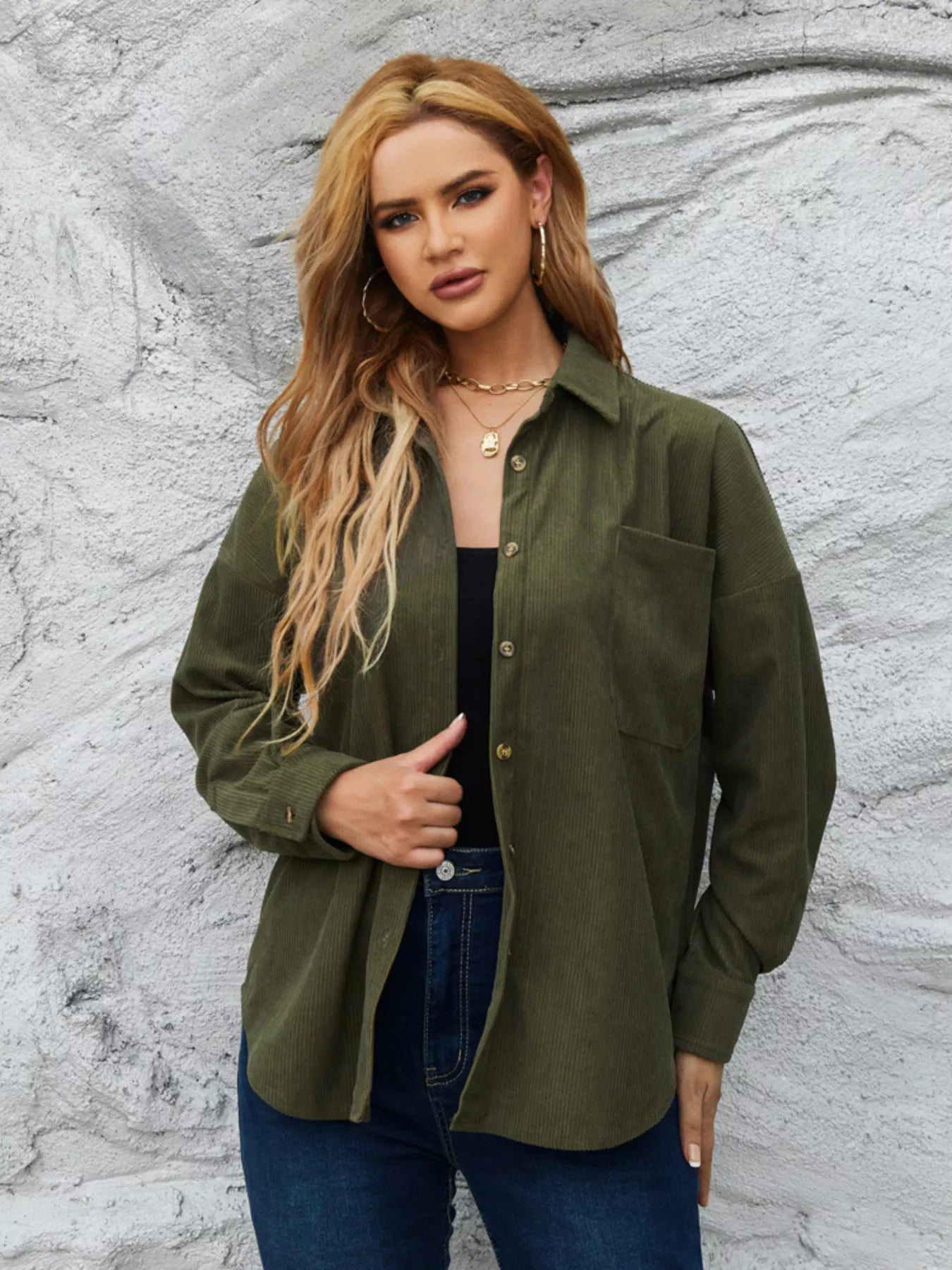 Corduroy Button-Up Shirt product image