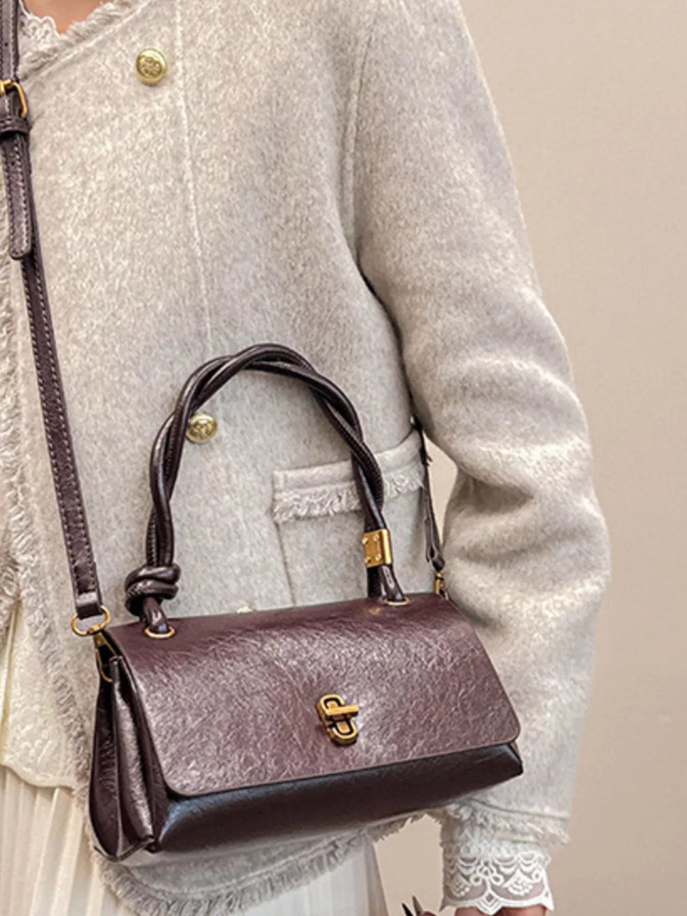 Twisted Handle Flap Crossbody Bag product image