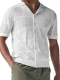 Men's Button Down Checkered Eyelet Shirt product image