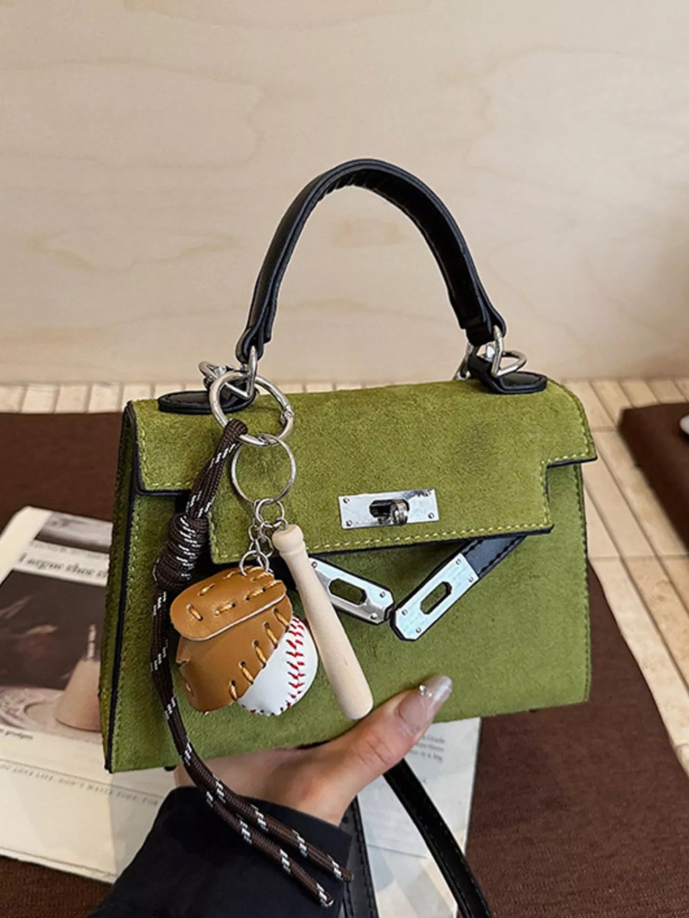 Crossbody Bag with Baseball Charm product image