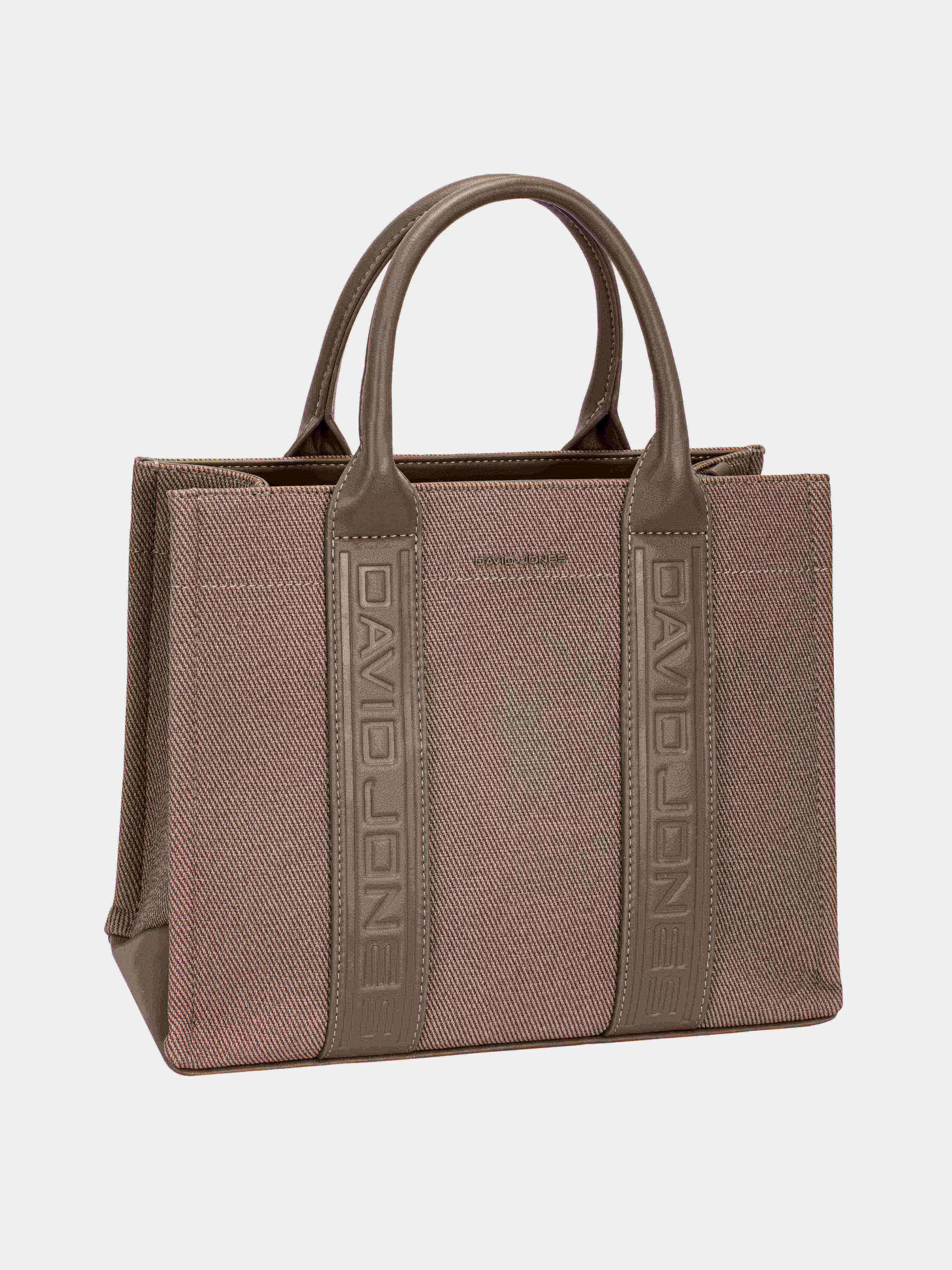 David Jones Canvas Tote Handbag with Contrast Leather Handles product image