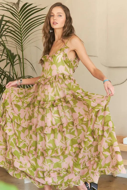 ADORA Ruffled Tiered Scoop Neck Cami Dress product image